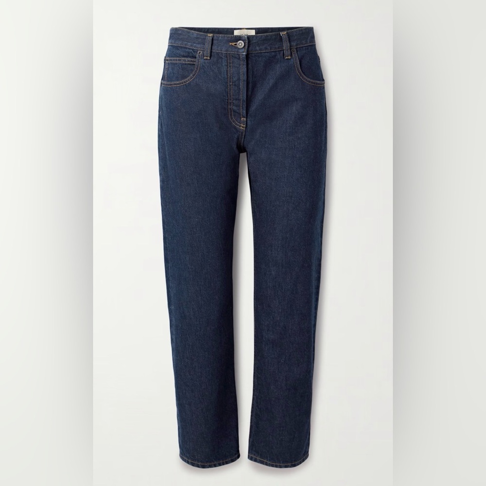 The Row Dark Blue Straight Leg Jeans